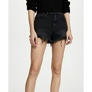 alexander wang bite cut off denim shorts